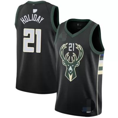 Milwaukee Bucks Jrue Holiday #21 Swingman Jersey Black for men - Statement Edition - uafactory