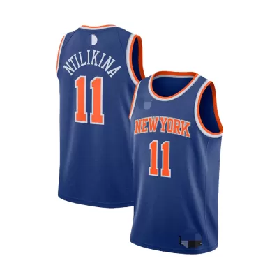 New York Knicks Ntilikina #11 Swingman Jersey Blue for men - Association Edition - uafactory