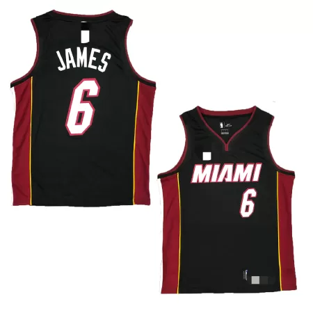 Miami Heat James #6 Swingman Jersey Black for men - City Edition - uafactory