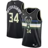 Milwaukee Bucks Bucks Antetokounmpo #34 2020/21 Swingman Jersey Black for men - Statement Edition - uafactory