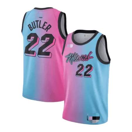 Miami Heat Butler #22 2020/21 Swingman Jersey Blue&Pink for men - City Edition - uafactory
