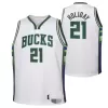 Milwaukee Bucks Jrue Holiday #21 2021/22 Swingman Jersey White for men - City Edition - uafactory