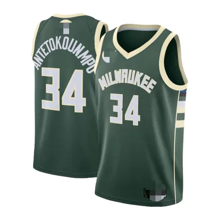 Milwaukee Bucks Antetokounmpo #34 Swingman Jersey Green for men - uafactory
