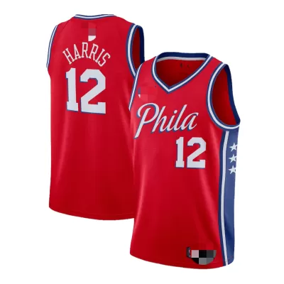 Philadelphia 76ers Harris #12 2020/21 Swingman Jersey Red for men - Statement Edition - uafactory