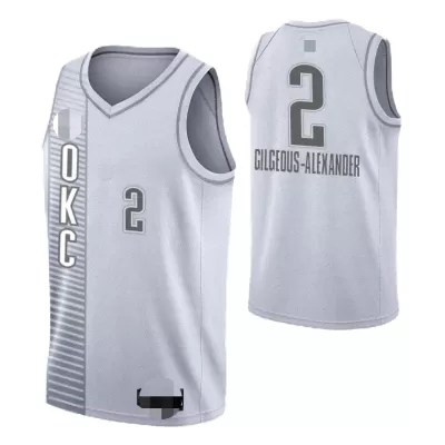 Oklahoma City Thunder Shai Gilgeous-Alexander #2 2021/22 Swingman Jersey White for men - City Edition - uafactory