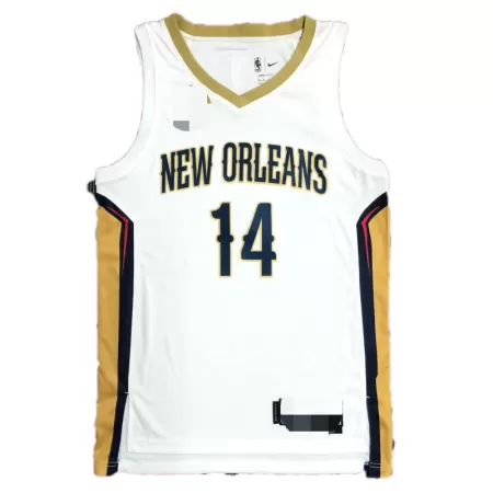 New Orleans Pelicans Brandon Ingram #14 2021 Swingman Jersey white for men - Association Edition - uafactory
