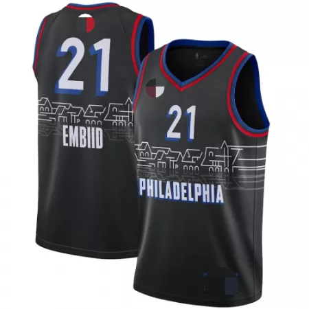 Philadelphia 76ers Joel Embiid #21 2020/21 Swingman Jersey Black for men - Statement Edition - uafactory