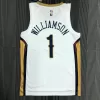 Men's New Orleans Pelicans Zion Williamson #1 White Retro Jersey 2020/21 - Association Edition - uafactory