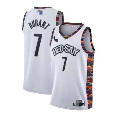 Brooklyn Nets Durant #7 2019/20 Swingman Jersey White for men - City Edition - uafactory