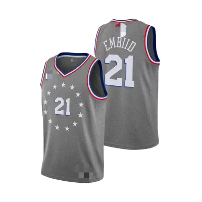 Philadelphia 76ers Embiid #21 Swingman Jersey Gray for men - City Edition - uafactory