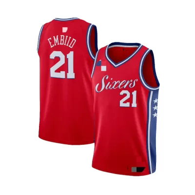 Philadelphia 76ers Embiid #21 Swingman Jersey Red for men - Statement Edition - uafactory