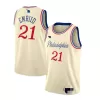 Philadelphia 76ers Embiid #21 2019/20 Swingman Jersey Cream for men - City Edition - uafactory