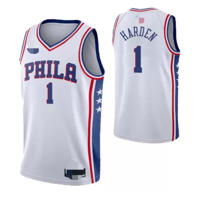 Philadelphia 76ers James Harden #1 Swingman Jersey White for men - Association Edition - uafactory