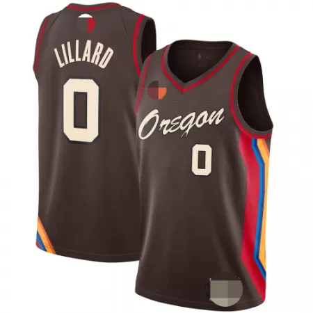 Portland Trail Blazers Damian Lillard #0 2020/21 Swingman Jersey Brown for men - City Edition - uafactory