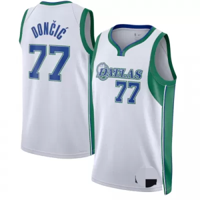 Dallas Mavericks Luka Doncic #77 2021/22 Swingman Jersey White for men - City Edition - uafactory