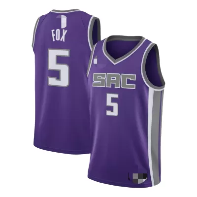 Sacramento Kings Fox #5 Swingman Jersey Purple for men - Association Edition - uafactory