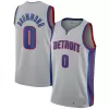 Detroit Pistons #0 Swingman Jersey Silver for men - Statement Edition - uafactory