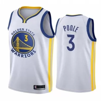 Men's Golden State Warriors Jordan Poole #3 White Retro Jersey 2021/22 - Association Edition - uafactory