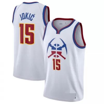 Denver Nuggets Jokic #15 2020/21 Swingman Jersey White for men - uafactory