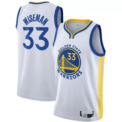 Men's Golden State Warriors James Wiseman #33 White Retro Jersey - Association Edition - uafactory