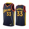 Men's Golden State Warriors Wiseman #33 Navy Retro Jersey 2020/21 - City Edition - uafactory