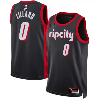 Portland Trail Blazers Damian Lillard #0 2021/22 Swingman Jersey Black for men - City Edition - uafactory