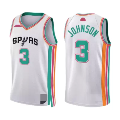 San Antonio Spurs Keldon Johnson #3 2021/22 Swingman Jersey White for men - City Edition - uafactory