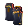 Men's Golden State Warriors Thompson #11 Navy Retro Jersey 2020/21 - City Edition - uafactory