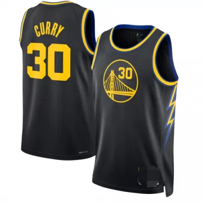 Men's Golden State Warriors Stephen Curry #30 Black Retro Jersey 2021/22 - City Edition - uafactory