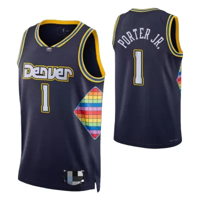 Denver Nuggets Porter Jr #1 2021/22 Swingman Jersey Navy for men - City Edition - uafactory