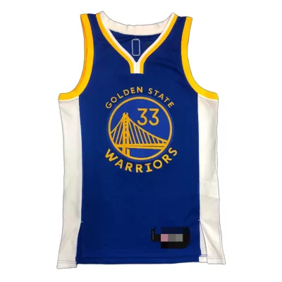 Men's Golden State Warriors James Wiseman #33 Blue Retro Jersey 2021/22 - Icon Edition - uafactory