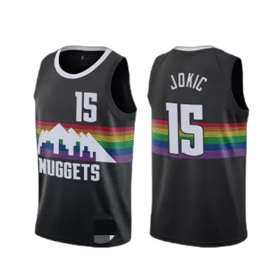 Denver Nuggets Jokic #15 Swingman Jersey Black for men - City Edition - uafactory