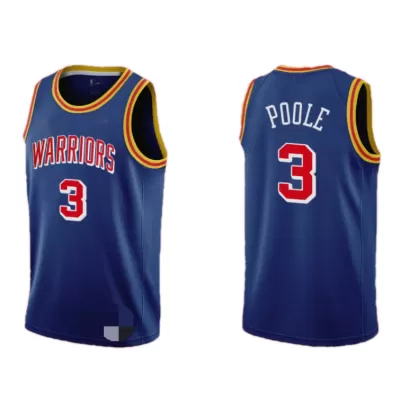 Men's Golden State Warriors Jordan Poole #3 Blue Retro Jersey 2021/22 - Icon Edition - uafactory