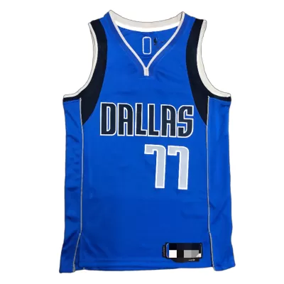 Dallas Mavericks Luka Doncic #77 2021 Swingman Jersey Blue for men - Association Edition - uafactory