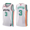 San Antonio Spurs Keldon Johnson #3 2021/22 Swingman Jersey White for men - City Edition - uafactory