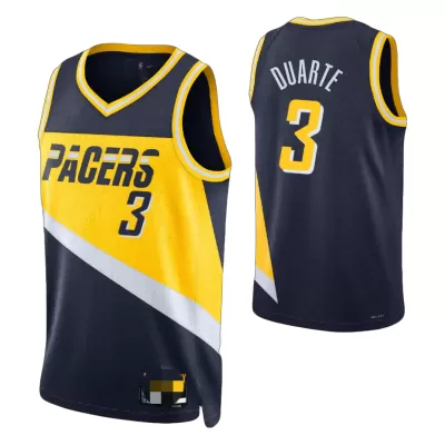 Indiana Pacers Chris Duarte #3 2021/22 Swingman Jersey Navy for men - City Edition - uafactory