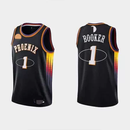 Phoenix Suns Devin Booker #1 2021/22 Swingman Jersey Black for men - uafactory