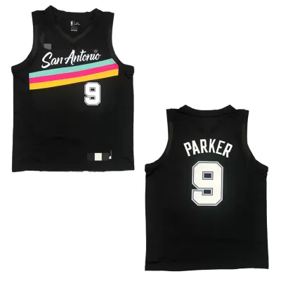 San Antonio Spurs Parker #9 2021 Swingman Jersey Black for men - City Edition - uafactory