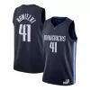 Dallas Mavericks Nowitzki #41 Swingman Jersey Navy for men - Statement Edition - uafactory