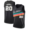 San Antonio Spurs Manu Ginobili #20 2020/21 Swingman Jersey Black for men - uafactory