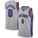 Detroit Pistons #0 Swingman Jersey Silver for men - Statement Edition - uafactory