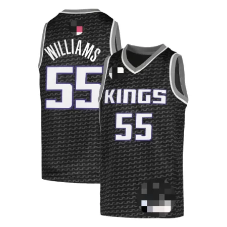 Sacramento Kings Jason Williams #55 2021/22 Swingman Jersey Black for men - City Edition - uafactory