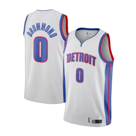 Detroit Pistons Drummond #0 Swingman Jersey Silver for men - Statement Edition - uafactory
