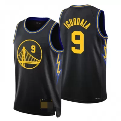 Men's Golden State Warriors Andre Iguodala #9 Black Retro Jersey 2021/22 - City Edition - uafactory