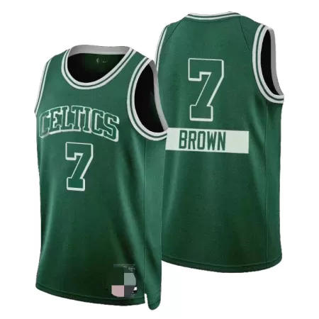 Boston Celtics Jaylen Brown #7 2021/22 Swingman Jersey Green for men - City Edition - uafactory
