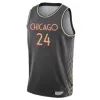 Chicago Bulls Lauri Markkanen #24 2020/21 Swingman Jersey Black for men - City Edition - uafactory