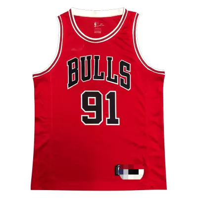 Chicago Bulls Dennis Rodman #91 Swingman Jersey Red for men - Association Edition - uafactory