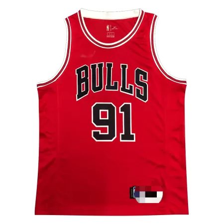Chicago Bulls Dennis Rodman #91 Swingman Jersey Red for men - Association Edition - uafactory