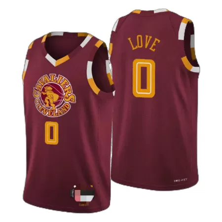 Cleveland Cavaliers Kevin Love #0 2021/22 Swingman Jersey Wine for men - City Edition - uafactory