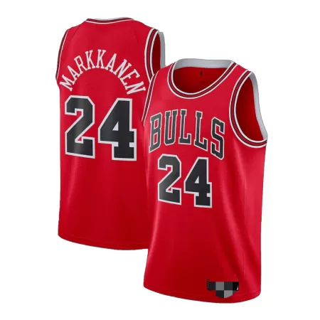Chicago Bulls Markkanen #24 2020/21 Swingman Jersey Red for men - Association Edition - uafactory